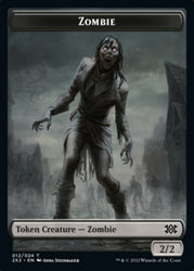Zombie // Phyrexian Golem Double-Sided Token [Double Masters 2022 Tokens]
