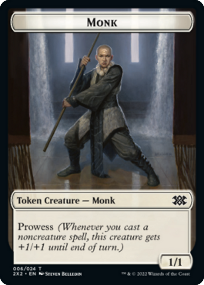 Faerie Rogue // Monk Double-Sided Token [Double Masters 2022 Tokens]