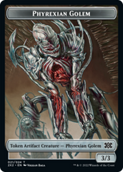 Egg // Phyrexian Golem Double-Sided Token [Double Masters 2022 Tokens]