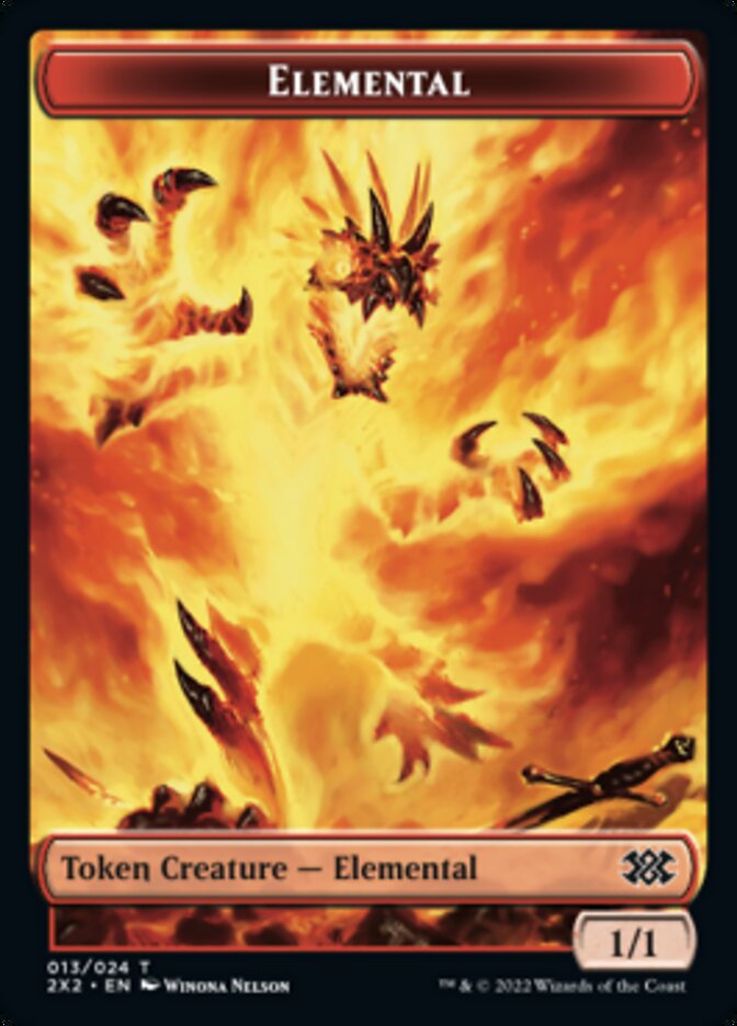 Elemental // Angel Double-Sided Token [Double Masters 2022 Tokens]